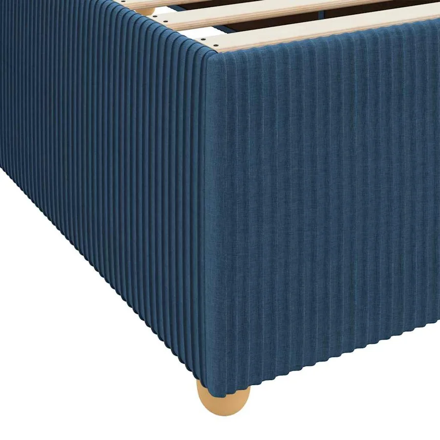 Cadre de lit avec matelas Bleu 80 x 200 cm tissu - 8