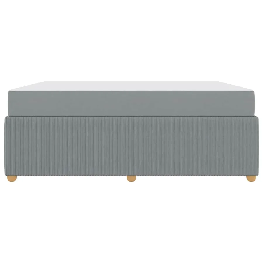 Cadre de lit avec matelas Gris clair 180 x 200 cm tissu - 5