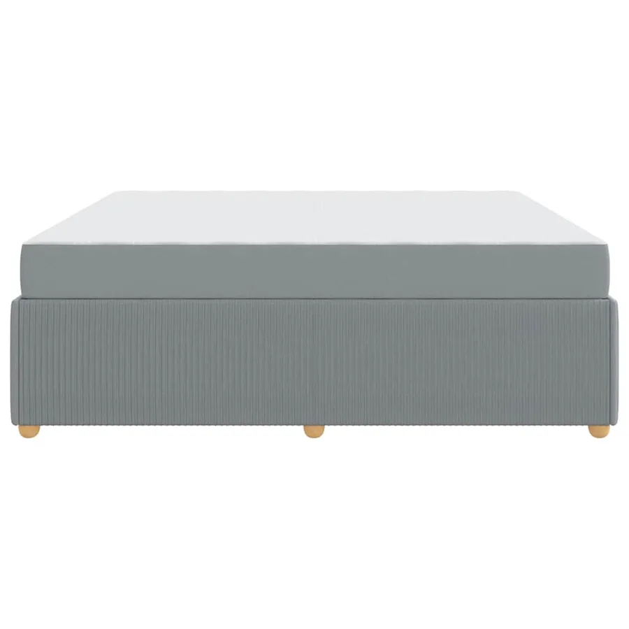 Cadre de lit avec matelas Gris clair 180 x 200 cm tissu - 6