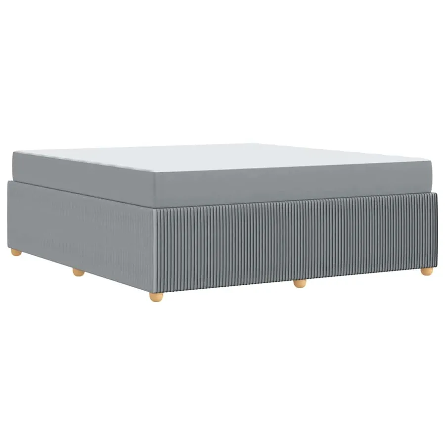 Cadre de lit avec matelas Gris clair 180 x 200 cm tissu - 7