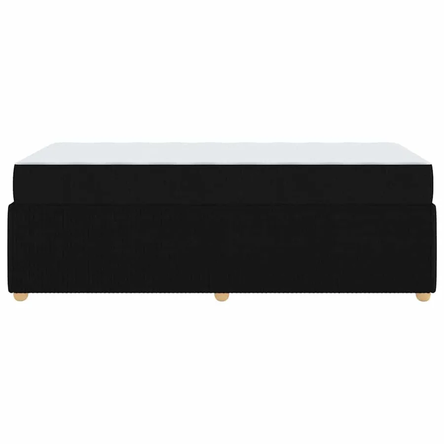 Cadre de lit avec matelas Noir 100 x 200 cm tissu - 6