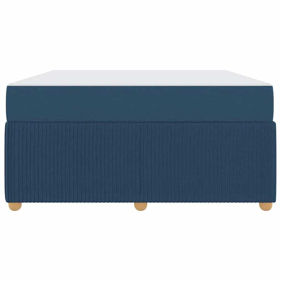 Cadre de lit avec matelas Bleu 160 x 200 cm tissu - 5