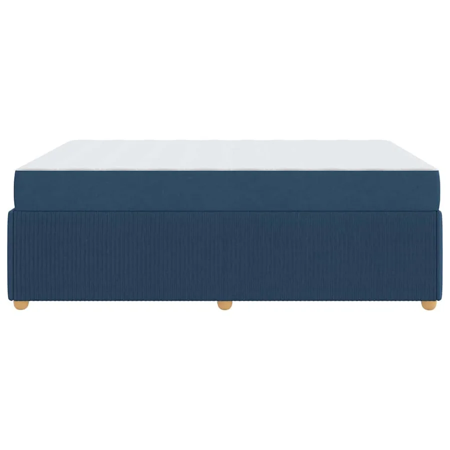 Cadre de lit avec matelas Bleu 160 x 200 cm tissu - 6
