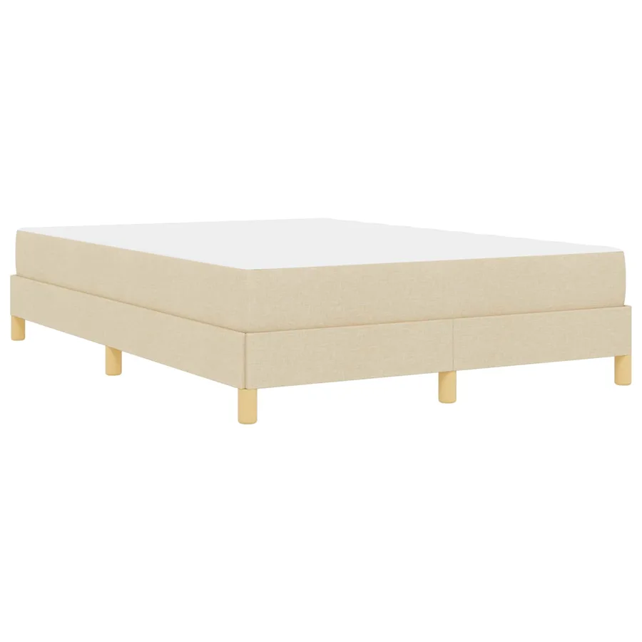Lit à ressorts avec matelas Crème 160 x 200 cm tissu - 9