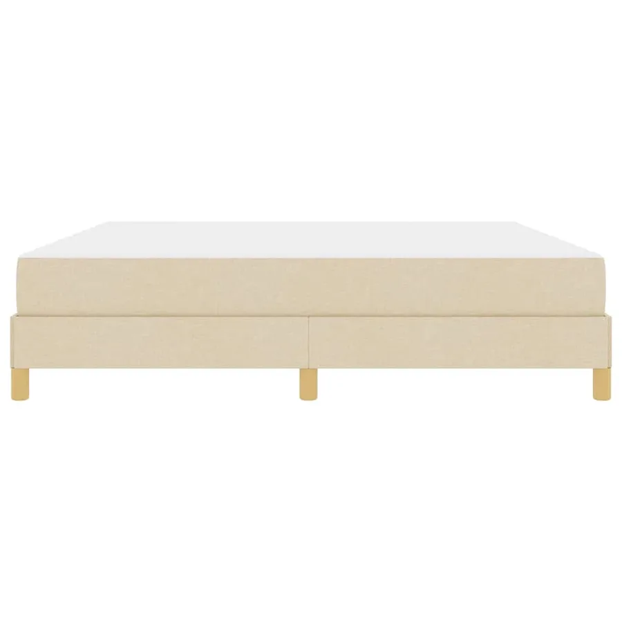 Lit à ressorts avec matelas Crème 180 x 200 cm tissu - 7
