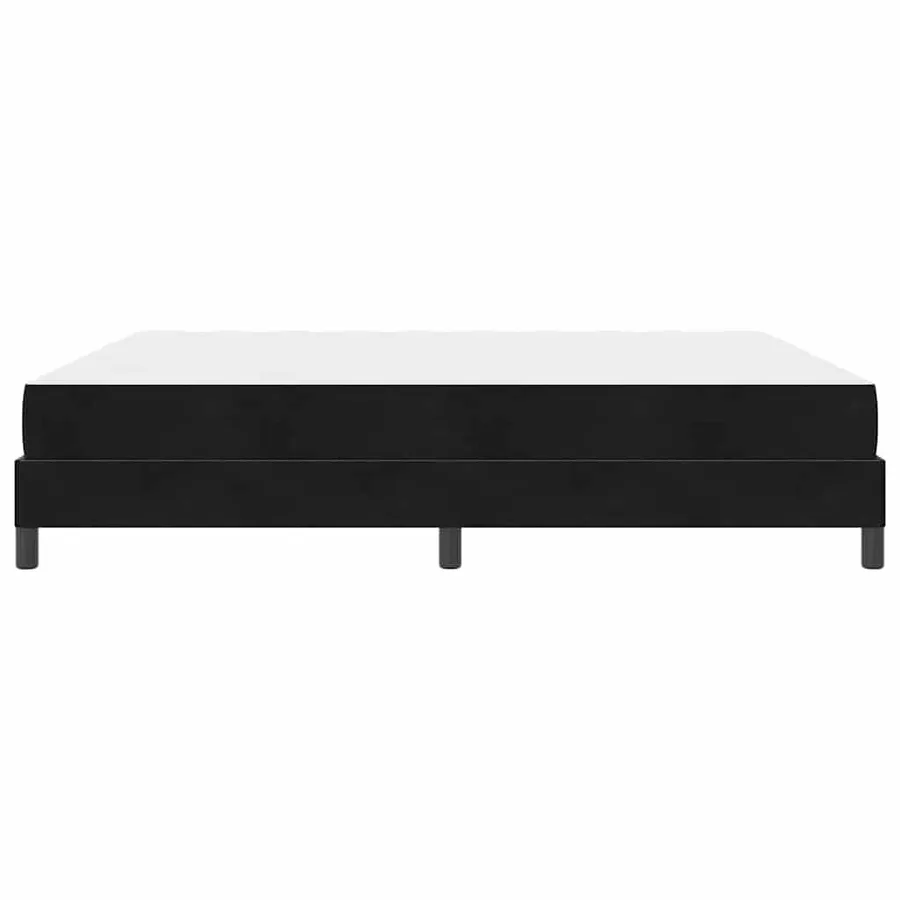 Lit à ressorts avec matelas Noir 180 x 220 cm tissu - 6
