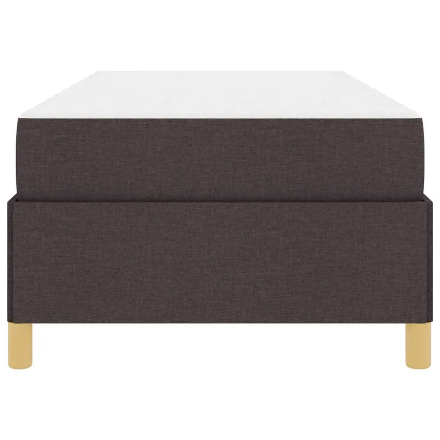 Cadre de lit avec matelas Marron foncé 100 x 200 cm tissu - 7