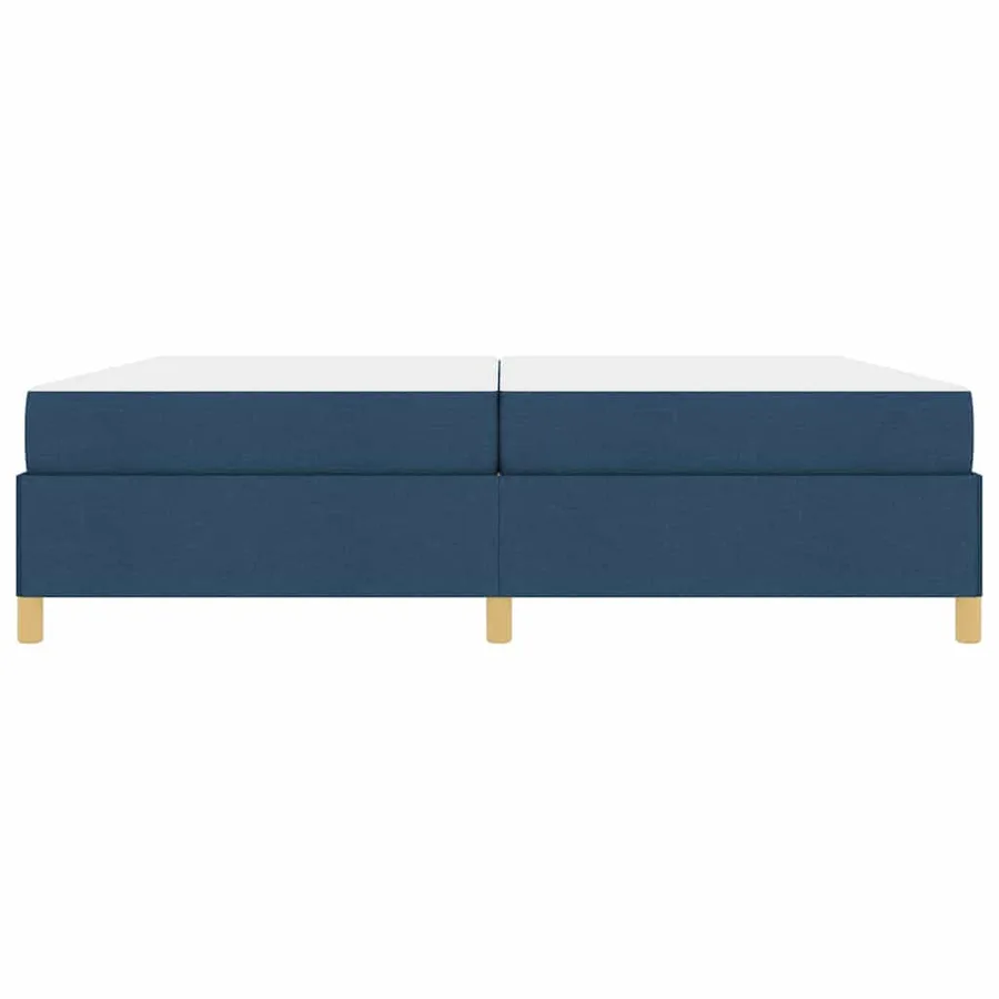 Cadre de lit avec matelas Bleu 200 x 200 cm tissu - 7
