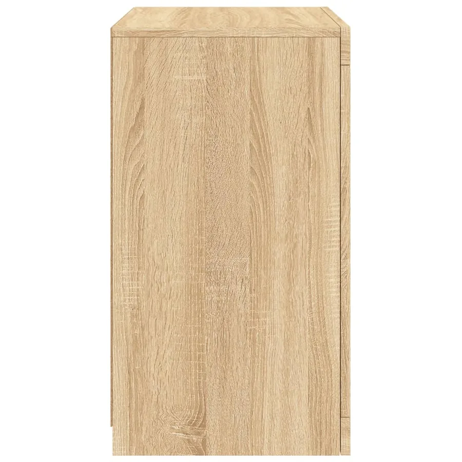 Armoires latérales et lumières LED 2 pcs chêne sonoma - 9