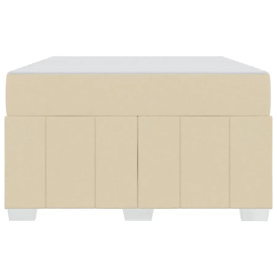Cadre de lit avec matelas Crème 120 x 200 cm tissu - 7