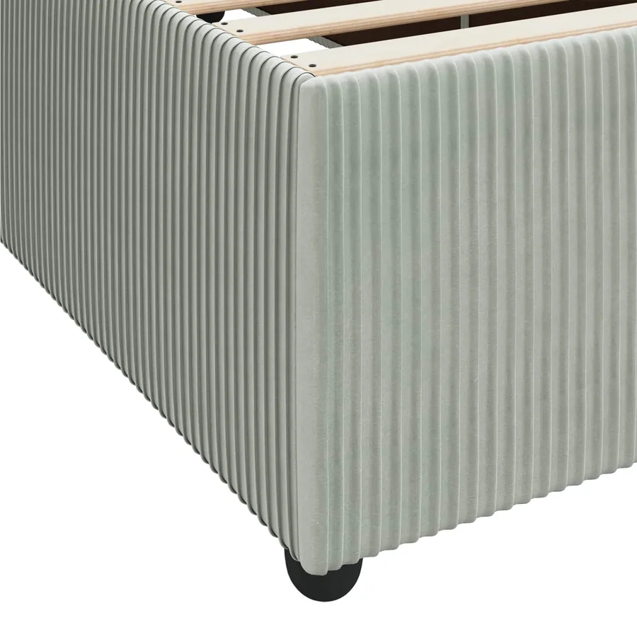 Cadre de lit avec matelas Gris clair 100 x 200 cm tissu - 9