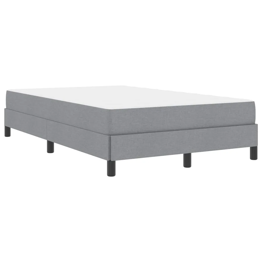 Lit à ressorts avec matelas Gris clair 120 x 200 cm tissu - 4