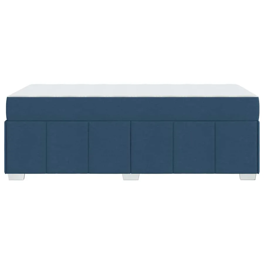 Cadre de lit avec matelas Bleu 120 x 190 cm tissu - 6
