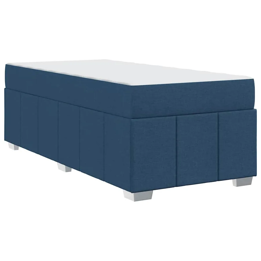 Cadre de lit avec matelas Bleu 120 x 190 cm tissu - 7
