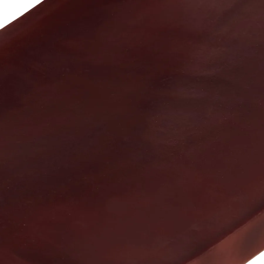 Chaise de relaxation pliable cuir véritable marron foncé - 8