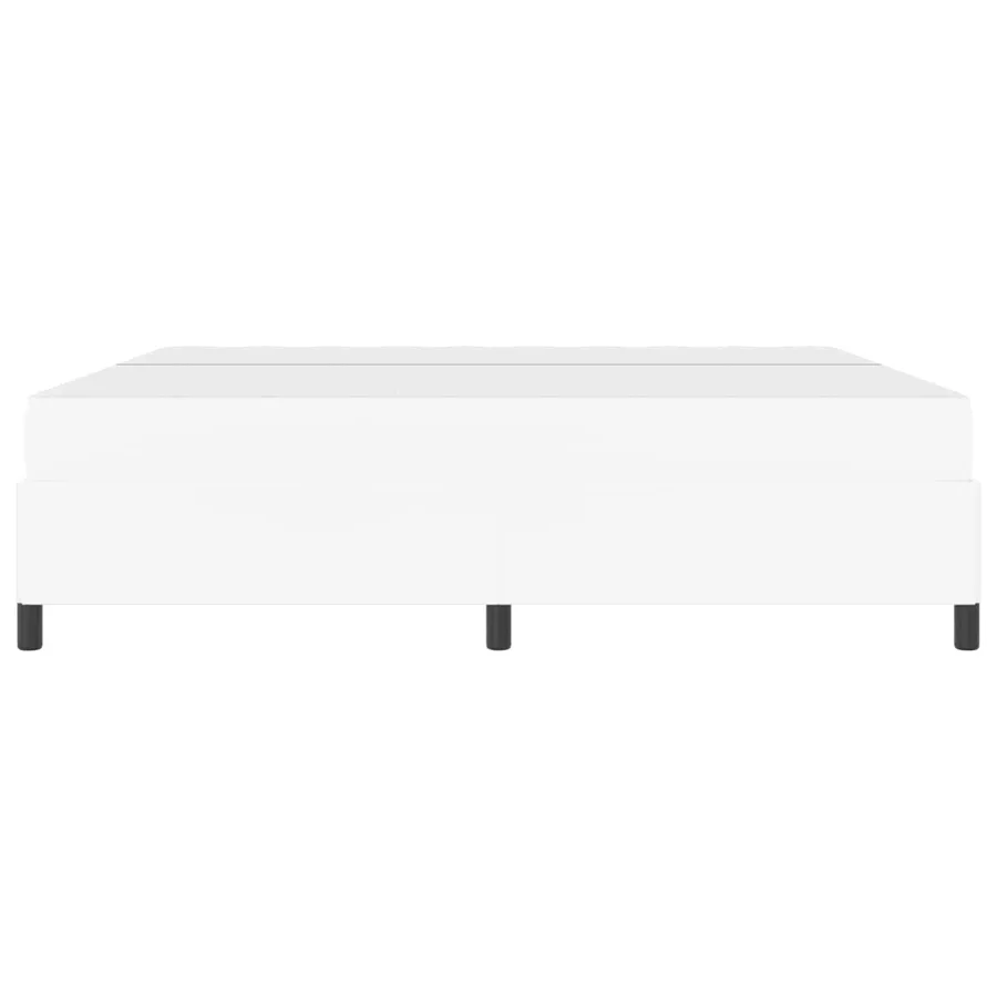 Cadre de lit avec matelas Blanc 200 x 200 cm tissu - 6