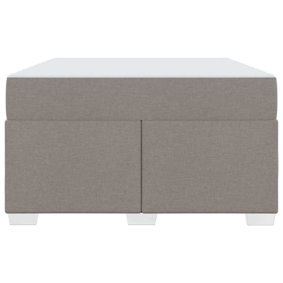 Cadre de lit avec matelas Taupe 120 x 200 cm tissu - 5