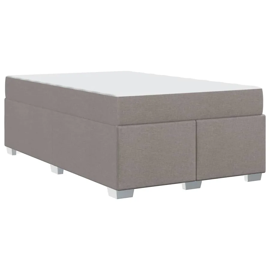 Cadre de lit avec matelas Taupe 120 x 200 cm tissu - 7