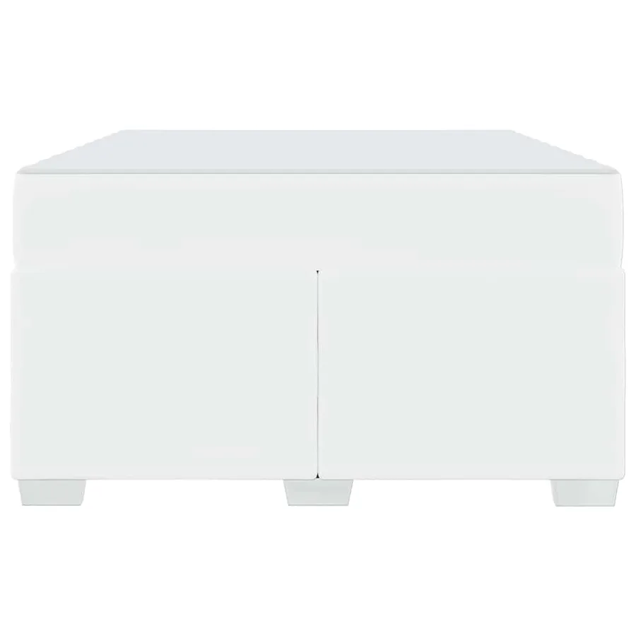 Cadre de lit avec matelas Blanc 120 x 200 cm tissu - 5