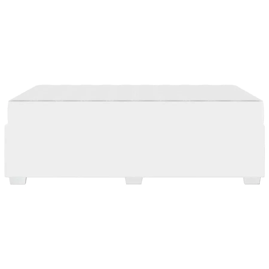 Cadre de lit avec matelas Blanc 120 x 200 cm tissu - 6