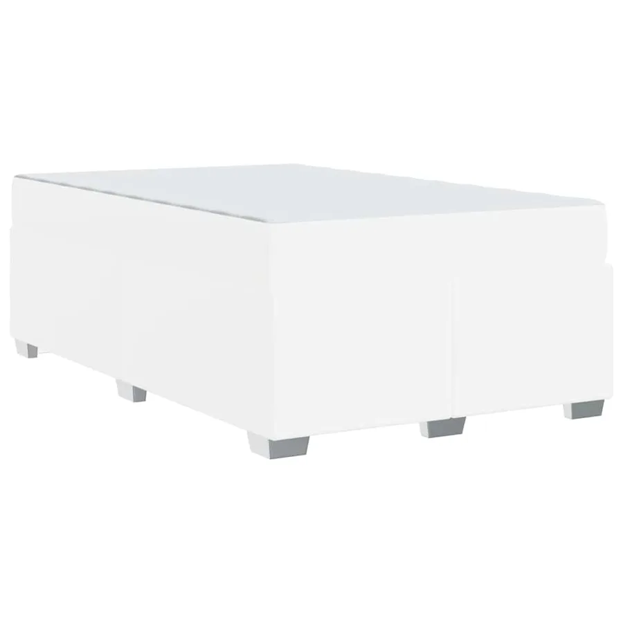 Cadre de lit avec matelas Blanc 120 x 200 cm tissu - 7