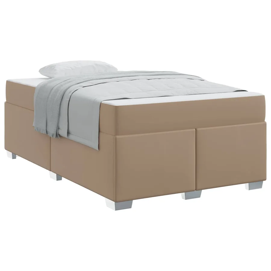 Cadre de lit avec matelas Cappuccino 120 x 200 cm tissu - 2