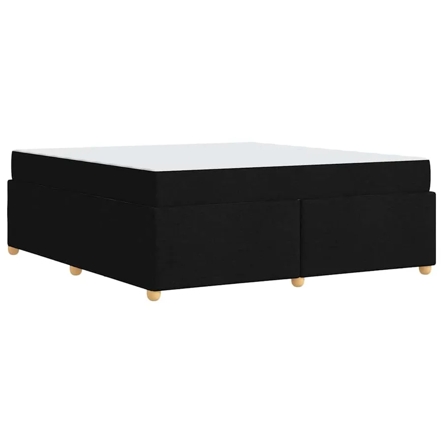 Cadre de lit avec matelas Noir 180 x 200 cm tissu - 7
