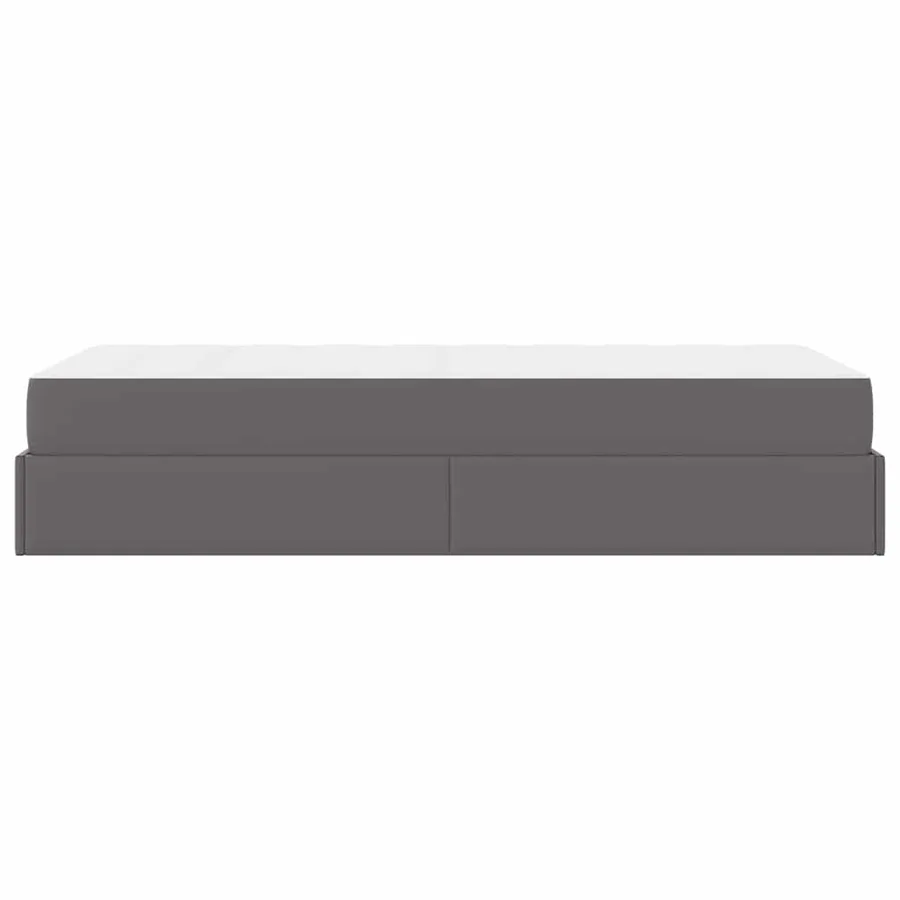Cadre de lit avec matelas Autre 2 pcs Gris PVC - 7