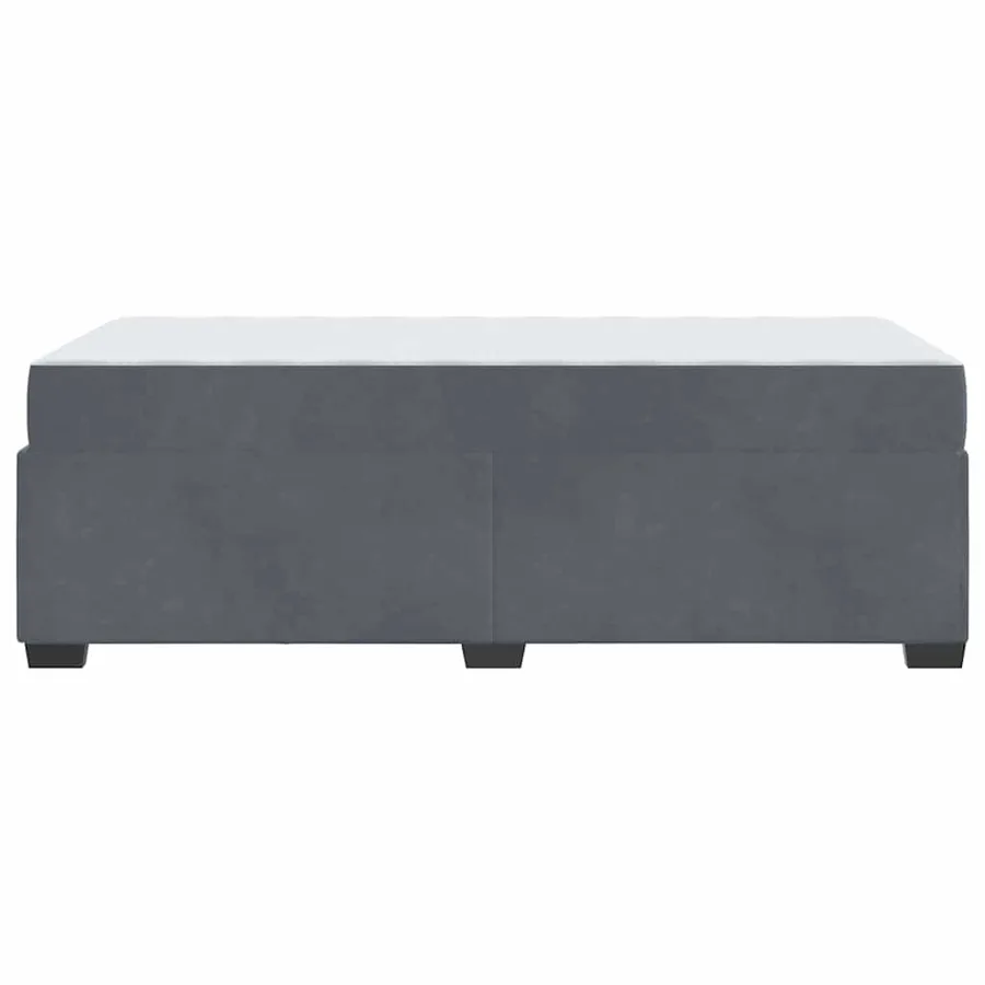Cadre de lit avec matelas Gris foncé 90 x 190 cm tissu - 6
