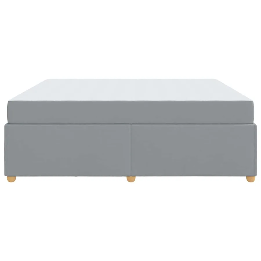 Cadre de lit avec matelas Gris clair 180 x 200 cm tissu - 6