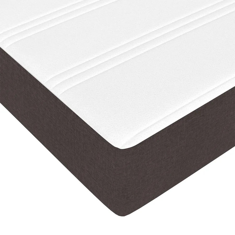 Cadre de lit avec matelas 2 pcs Tan tissu - 11