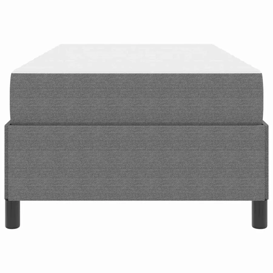 Cadre de lit avec matelas Gris clair 90 x 190 cm tissu - 5