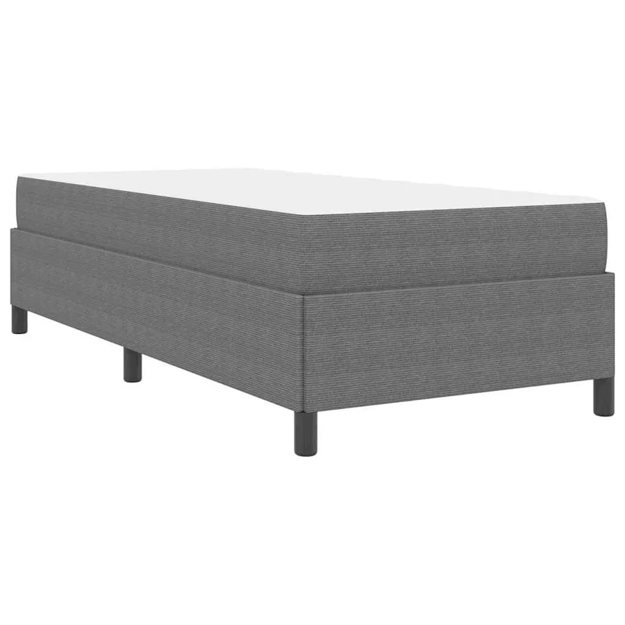 Cadre de lit avec matelas Gris clair 90 x 190 cm tissu - 7