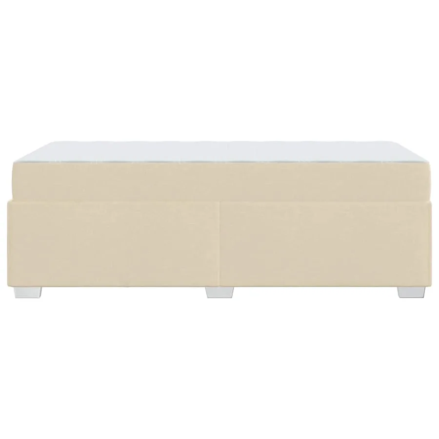 Cadre de lit avec matelas Crème 100 x 200 cm tissu - 6