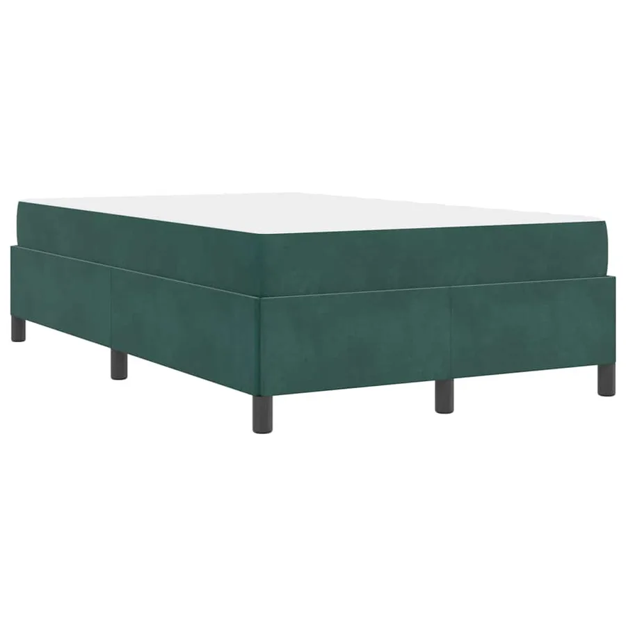 Cadre de lit avec matelas Vert foncé 120 x 200 cm tissu - 9