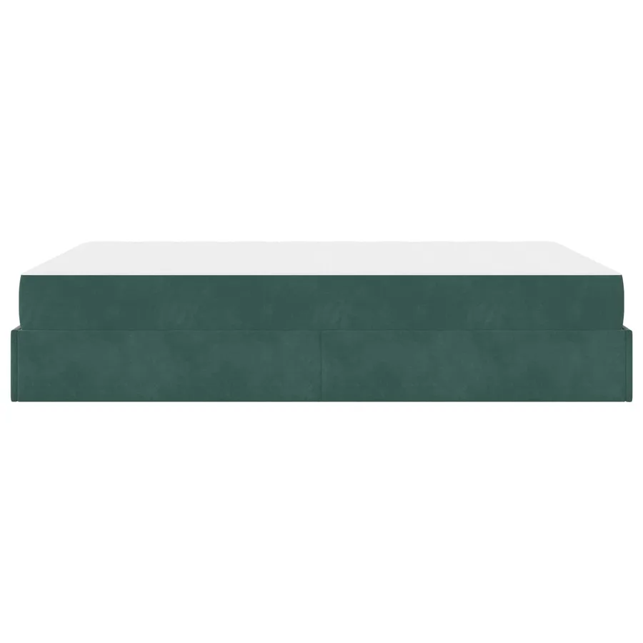 Cadre de lit avec matelas 2 pcs Vert Velours - 7