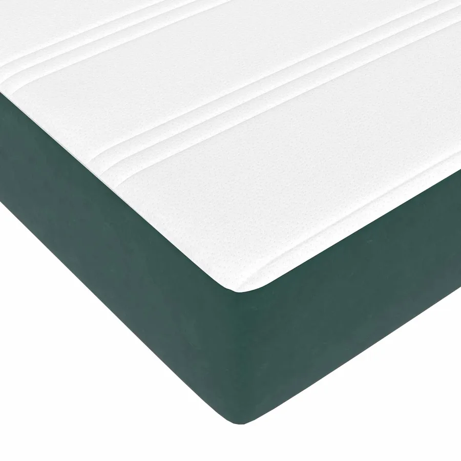 Cadre de lit avec matelas 2 pcs Vert Velours - 8