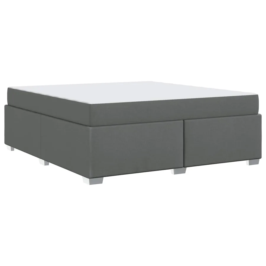 Cadre de lit avec matelas Gris foncé 180 x 200 cm tissu - 2