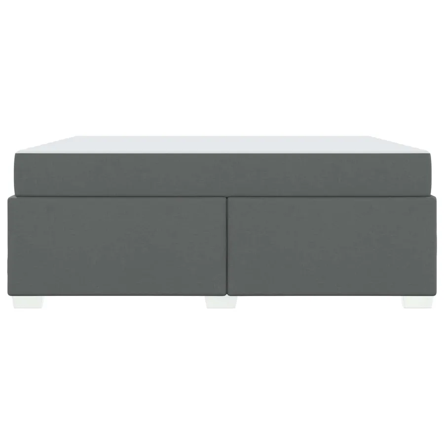 Cadre de lit avec matelas Gris foncé 180 x 200 cm tissu - 6