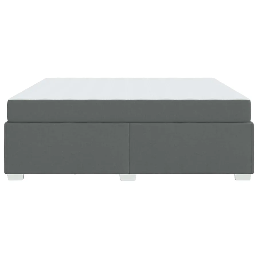 Cadre de lit avec matelas Gris foncé 180 x 200 cm tissu - 7