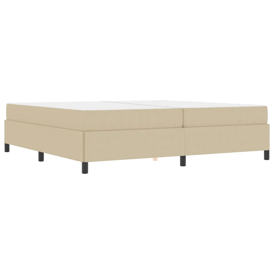 Cadre de lit avec matelas Gris Vert Clair 200 x 200 cm tissu - 2