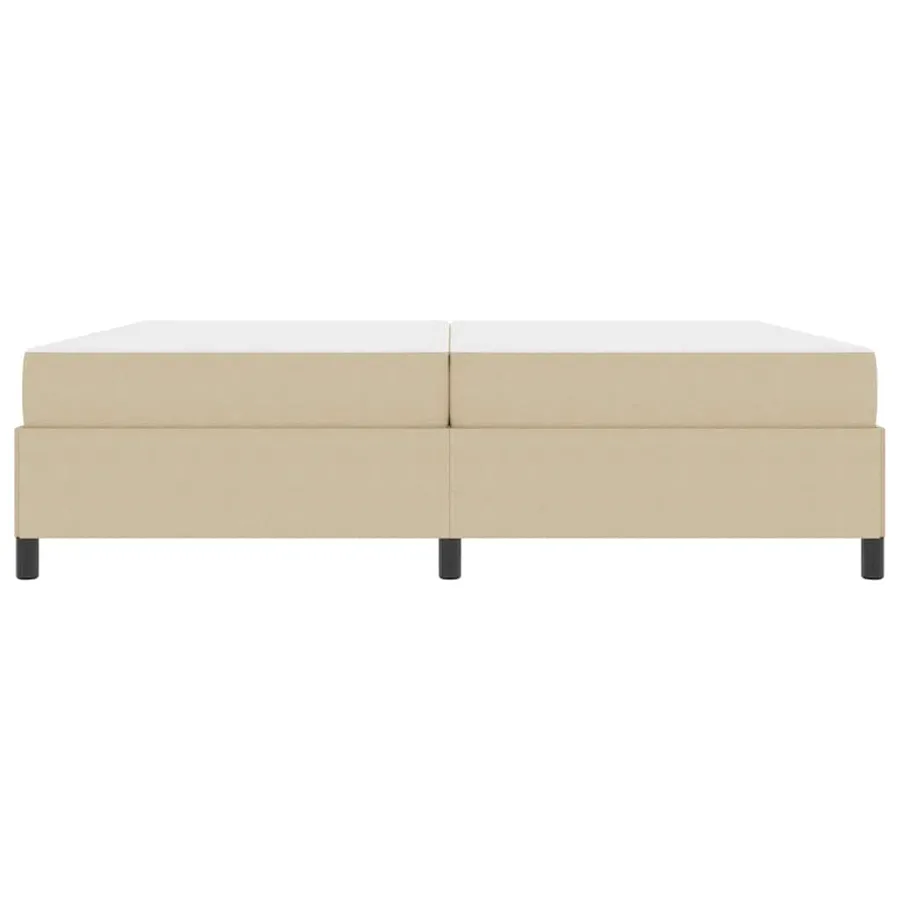 Cadre de lit avec matelas Gris Vert Clair 200 x 200 cm tissu - 5