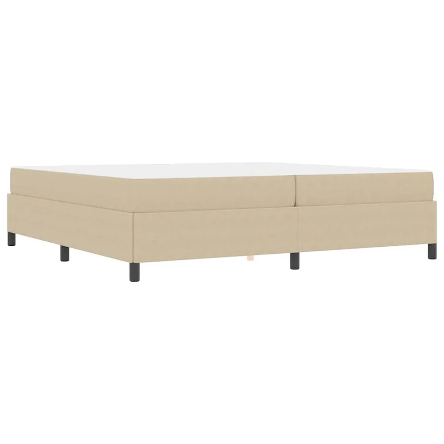 Cadre de lit avec matelas Gris Vert Clair 200 x 200 cm tissu - 7