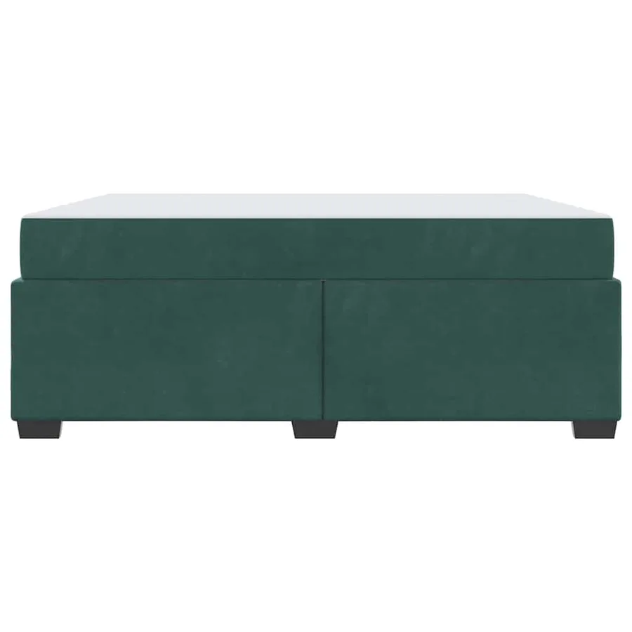 Cadre de lit avec matelas Vert foncé 180 x 200 cm tissu - 5