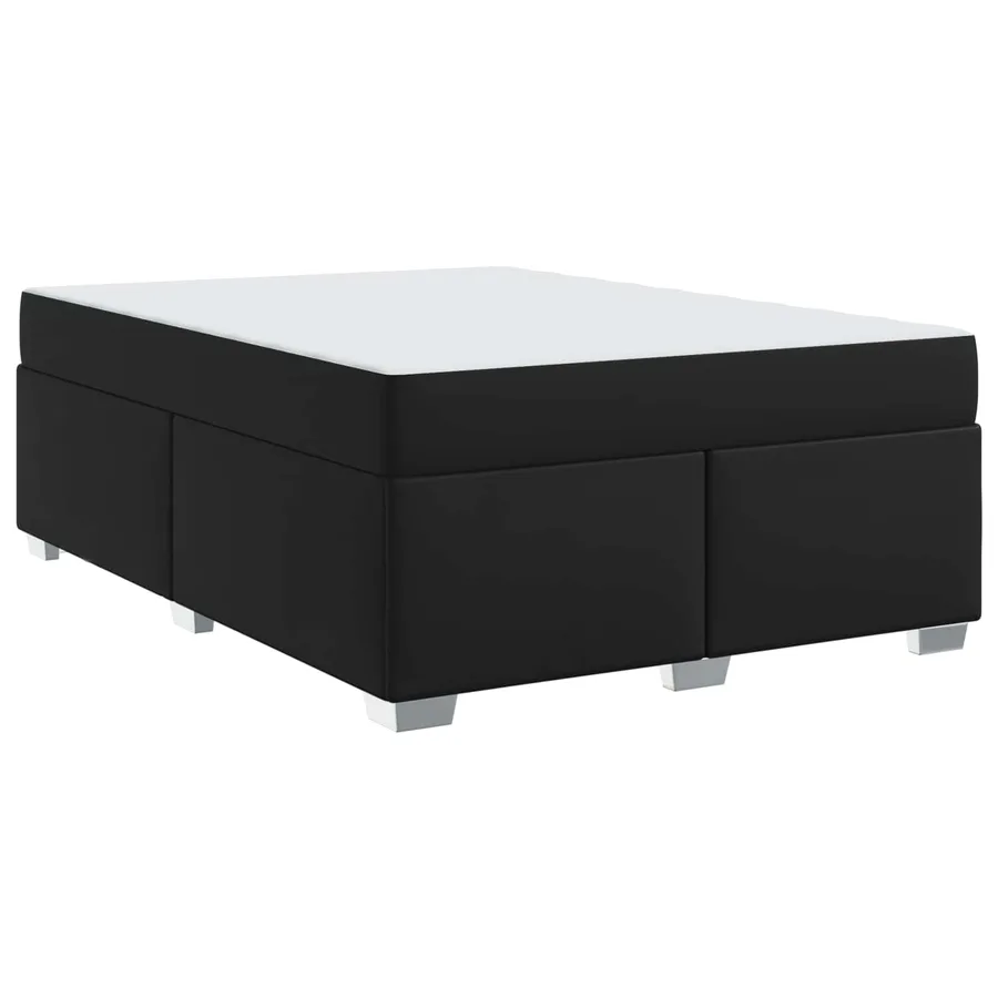 Cadre de lit avec matelas Noir 160 x 200 cm tissu - 2
