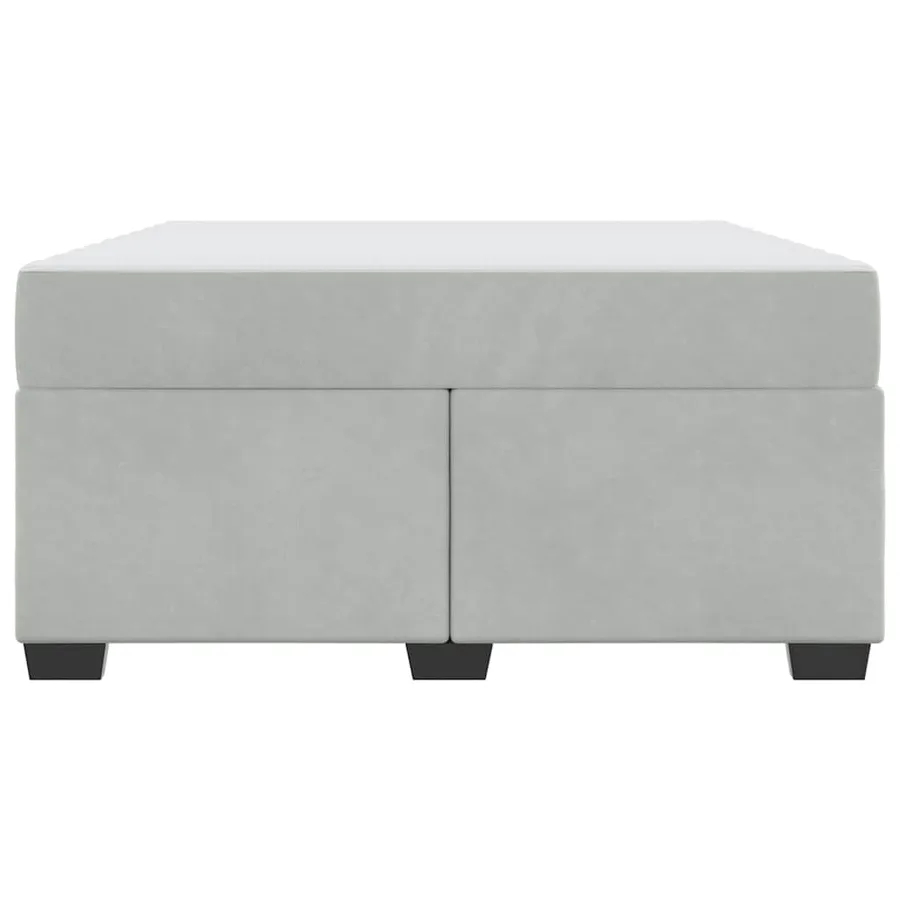Cadre de lit avec matelas Gris clair 160 x 200 cm tissu - 5