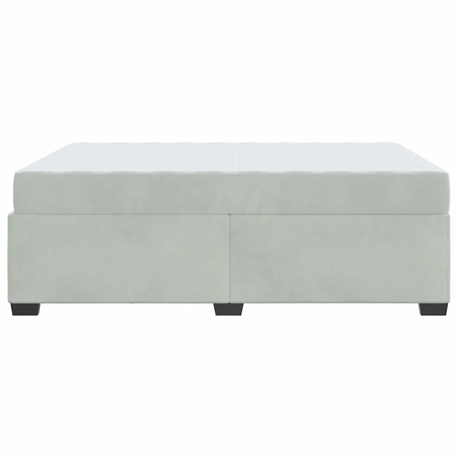 Cadre de lit avec matelas Gris clair 160 x 200 cm tissu - 6