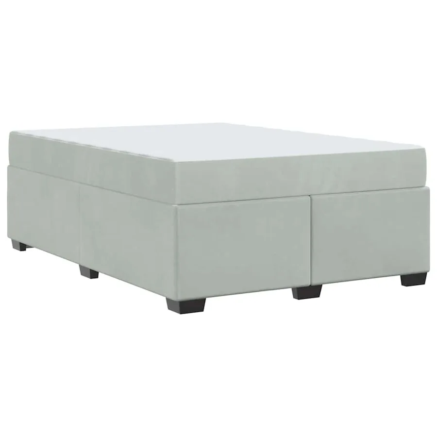 Cadre de lit avec matelas Gris clair 160 x 200 cm tissu - 7