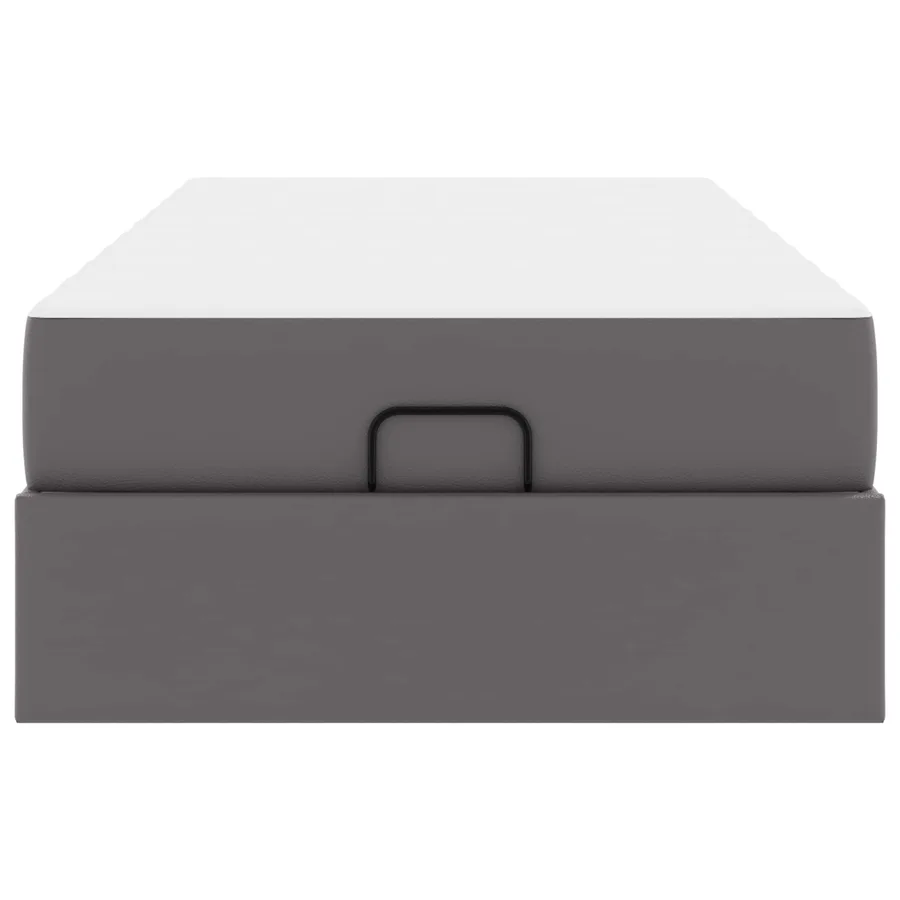 Cadre de lit avec matelas Autre 2 pcs Gris PVC - 7