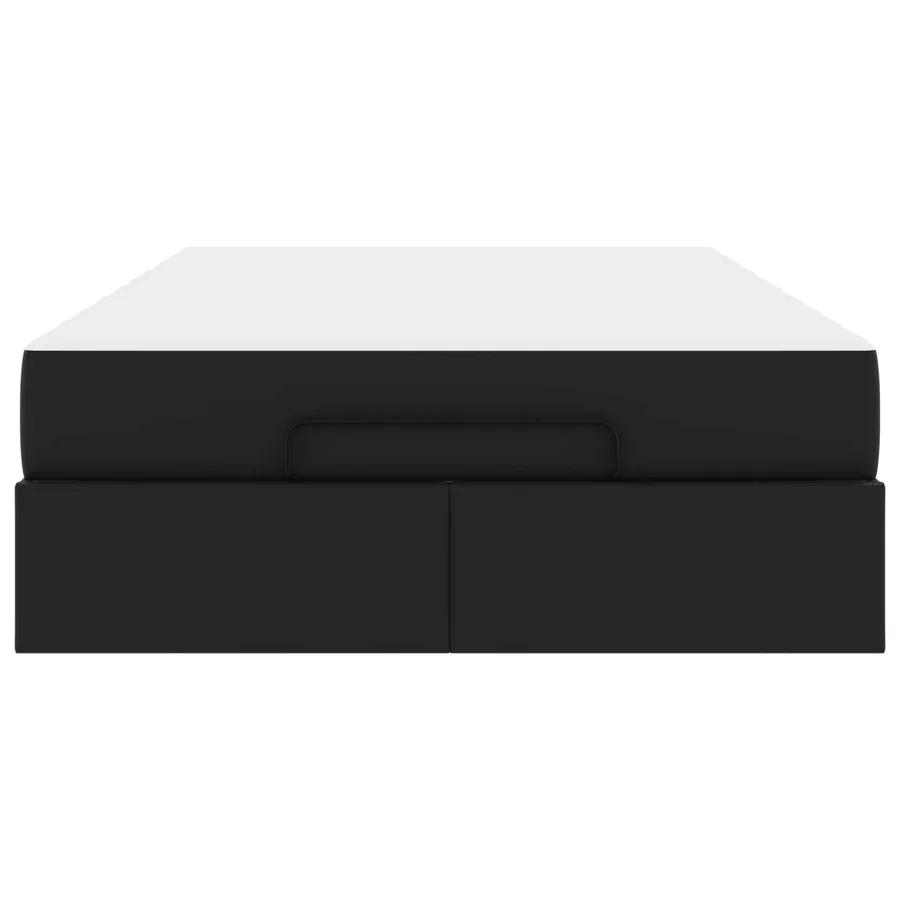 Cadre de lit avec matelas Autre 2 pcs Noir PVC - 6